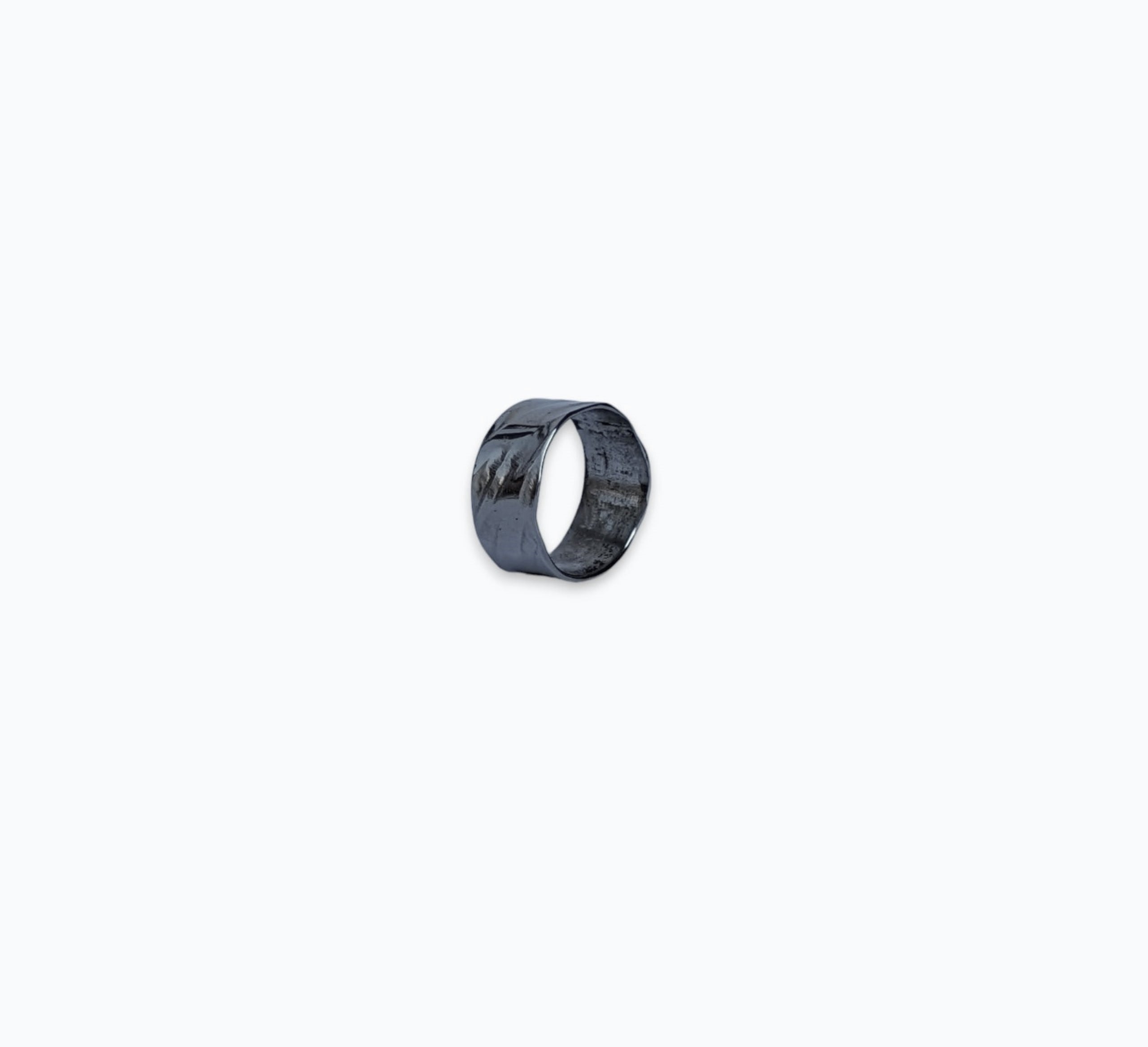 Anello Battuto Lucido Acciaio