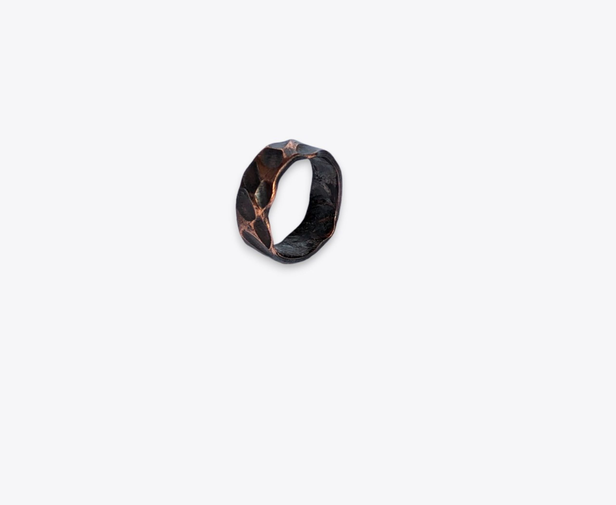 Anello Battuto In Rame