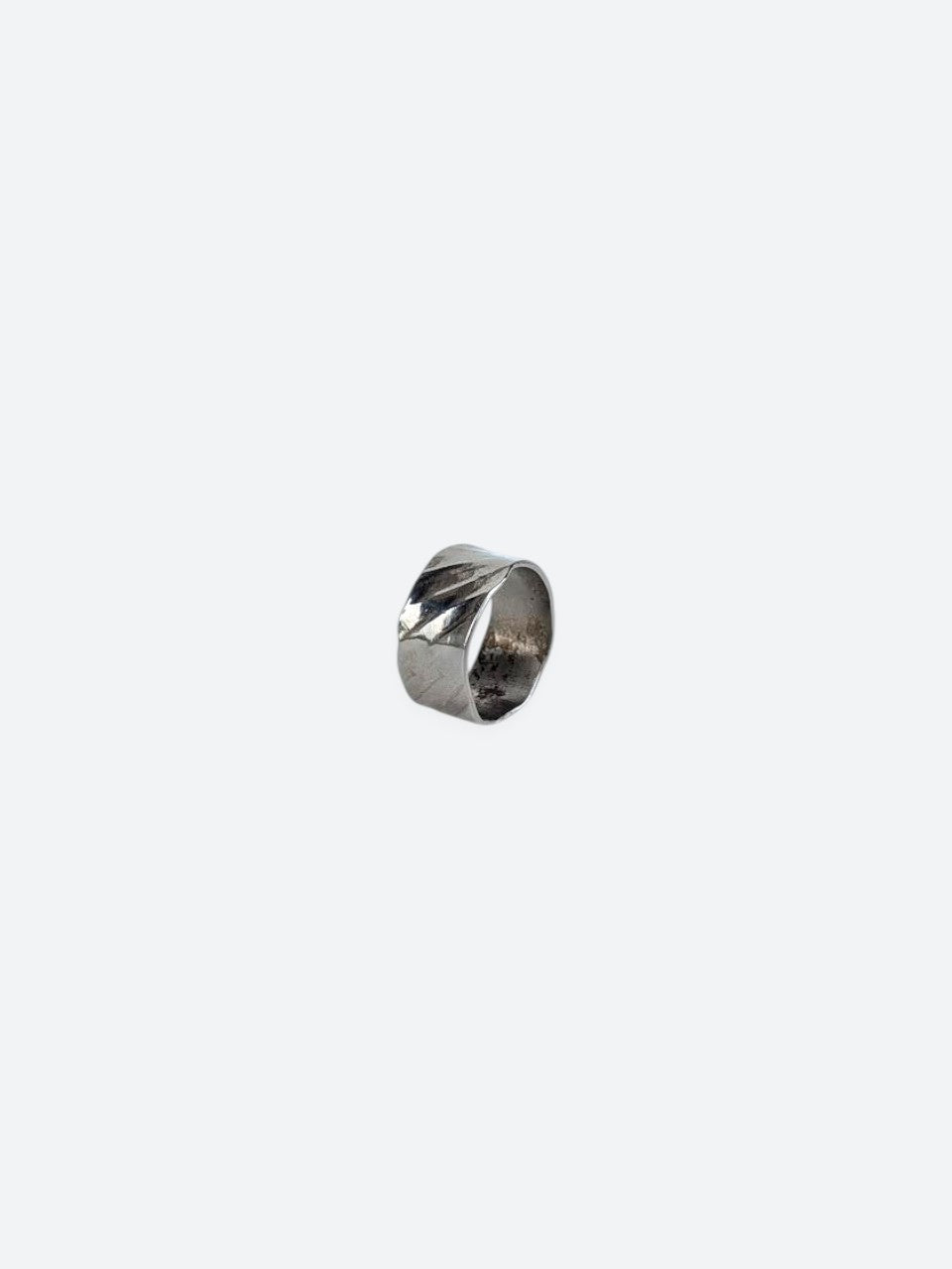 Anello Battuto Lucido Acciaio