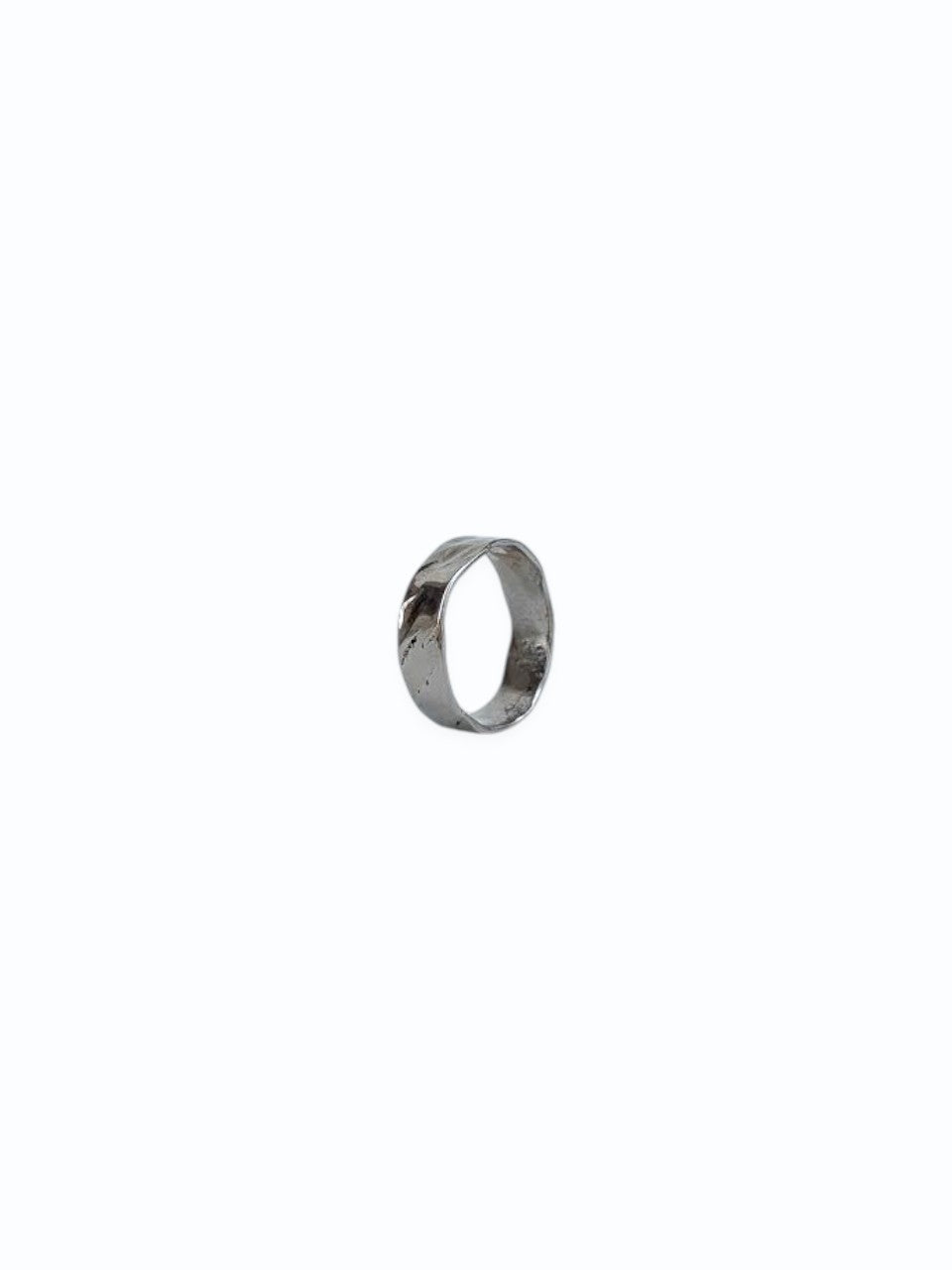 Anello Battuto Lucido Acciaio