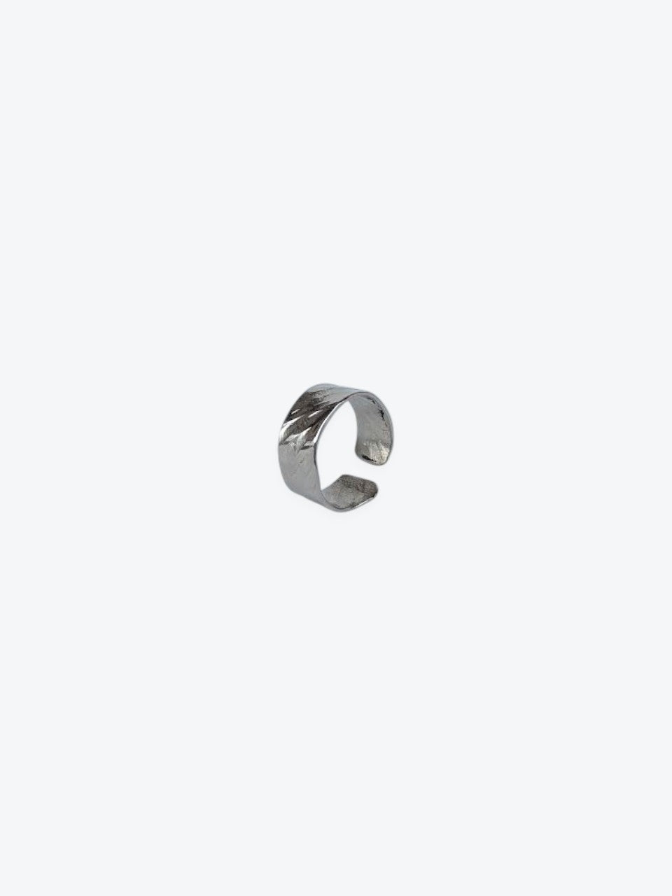 Anello Battuto Lucido Acciaio