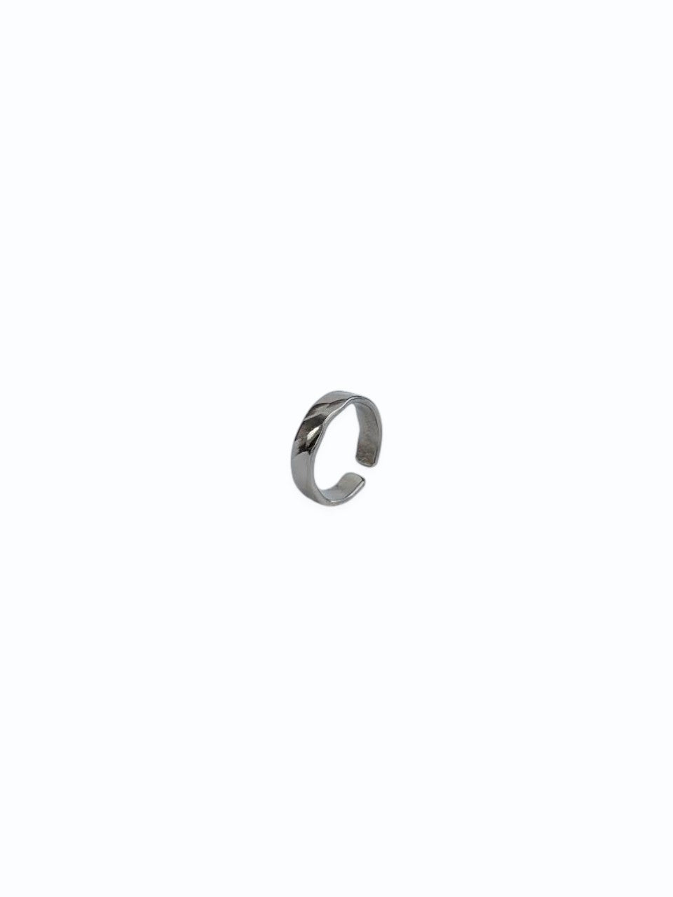Anello Battuto Lucido Acciaio