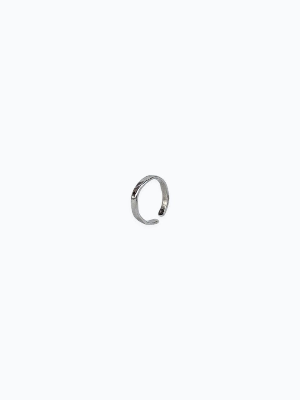 Anello Battuto Lucido Acciaio