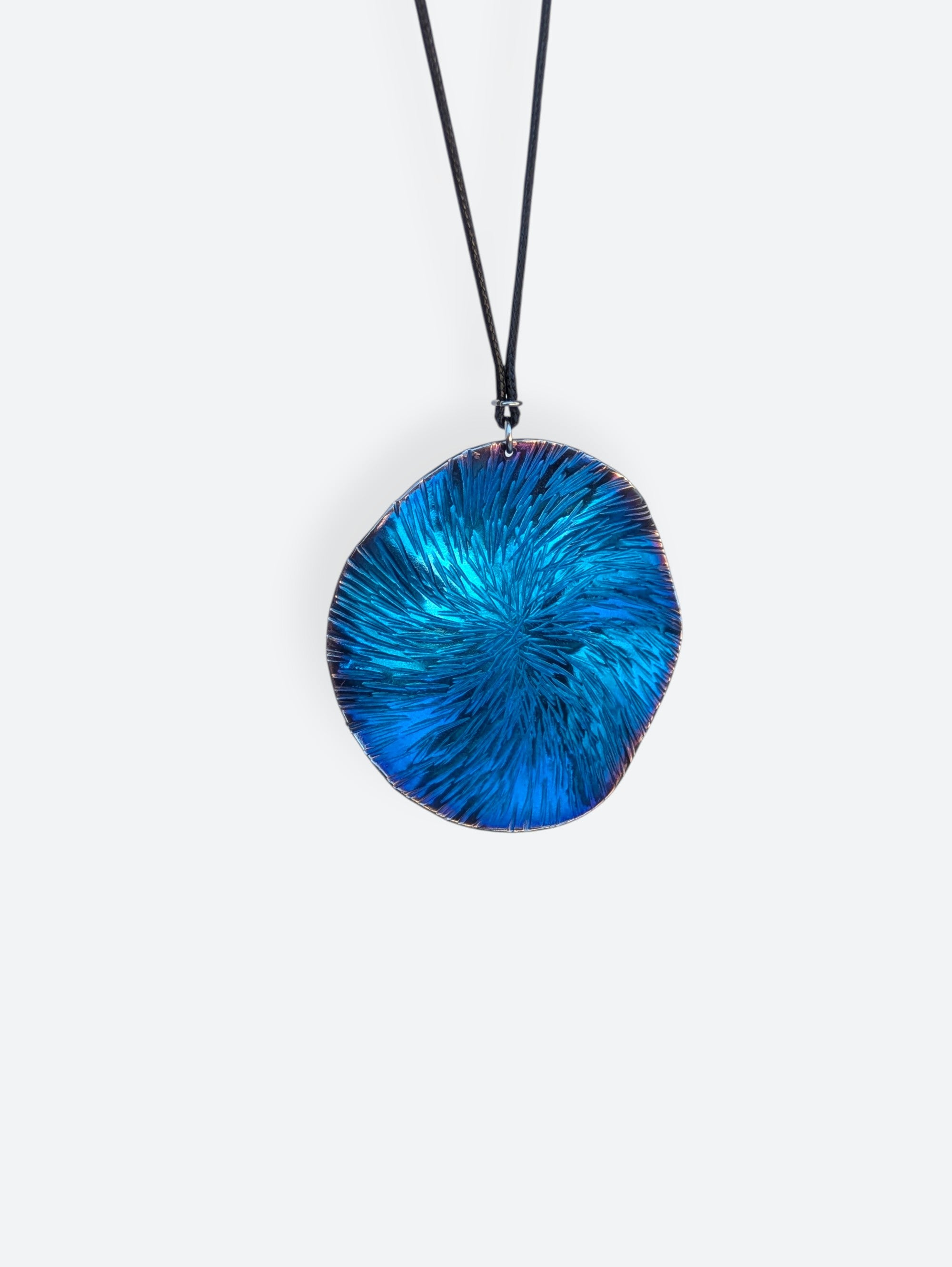 Pendaglio Cerchio Azzurro Titanio