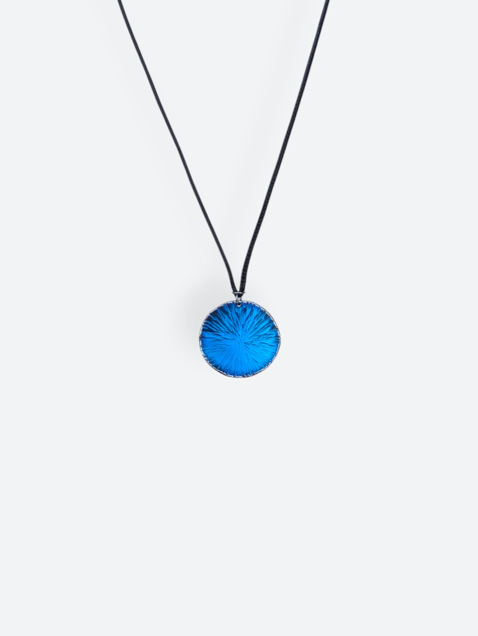 Pendaglio Cerchio Azzurro Titanio